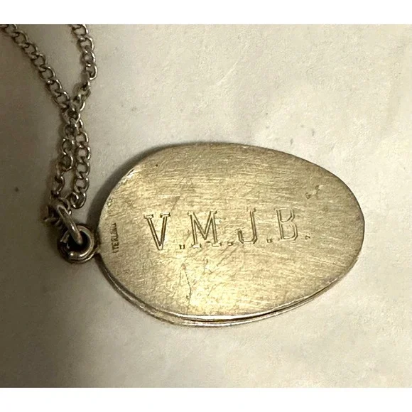 Vintage Sterling Silver 3 Way Slide Religious Medal Necklace - Picture 2 of 4